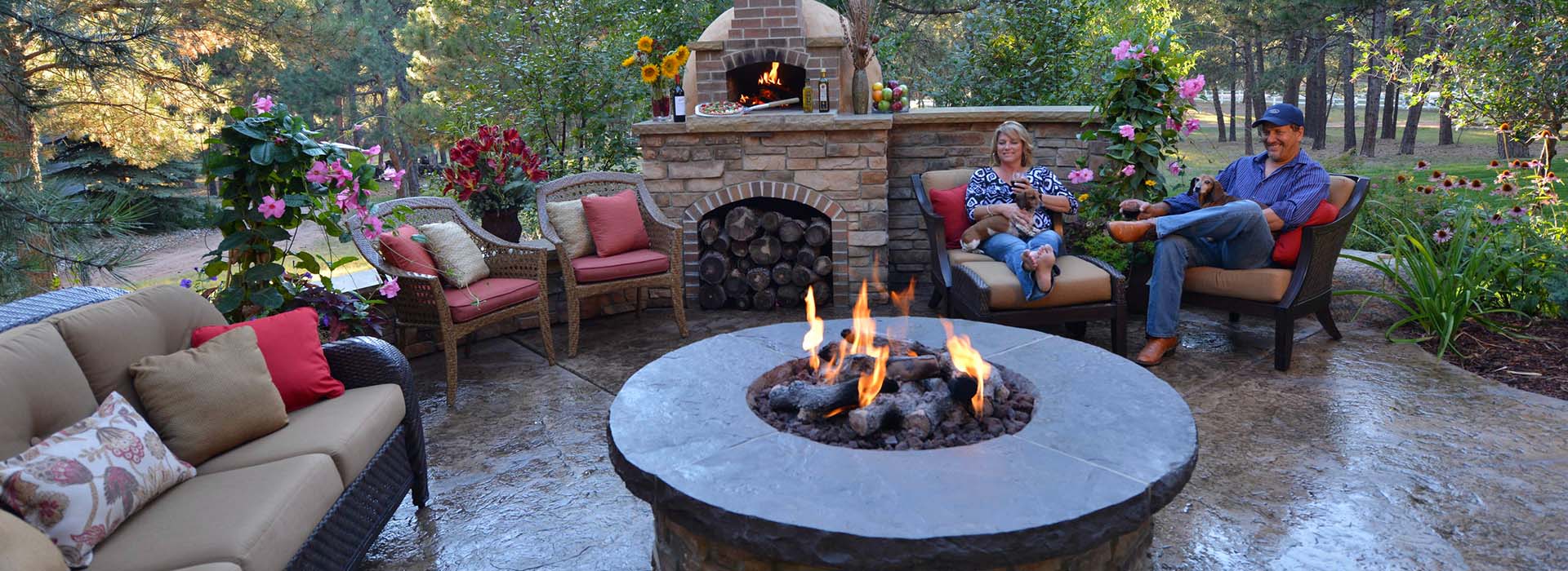 Enjoy your new backyard patio sidewalk driveway fireplace and grill in South Carolina