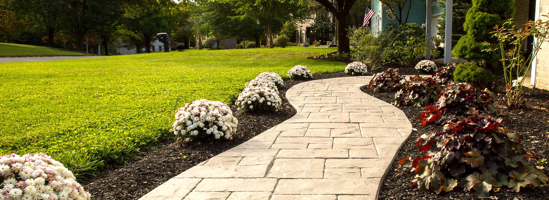 Improve the appearance of your home with a decorative stamped sidewalk in South Carolina